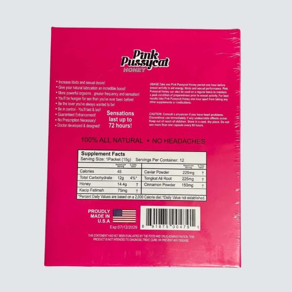 24 Sachets Pink Pussycat Honey (20g Each) - Image 2